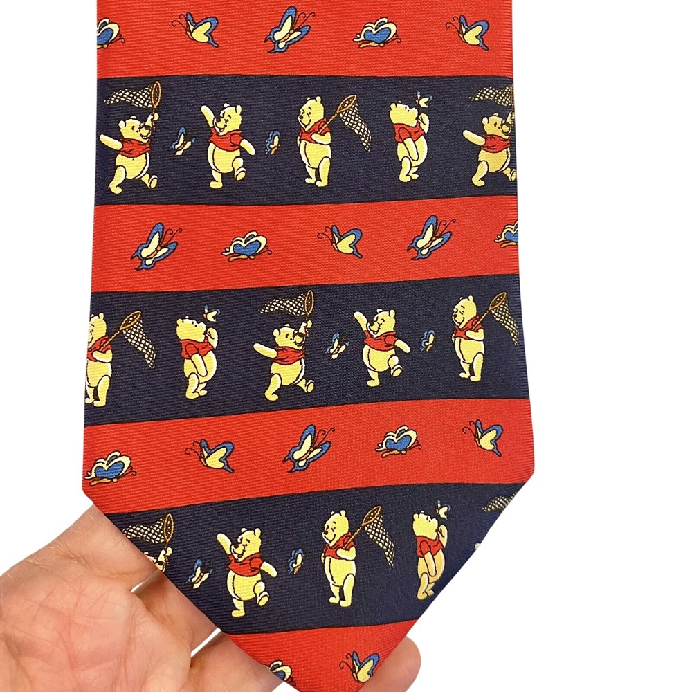 Vtg Winnie the POOH BEAR THE Disney STORE MENS NECKTIE TIE Silk
